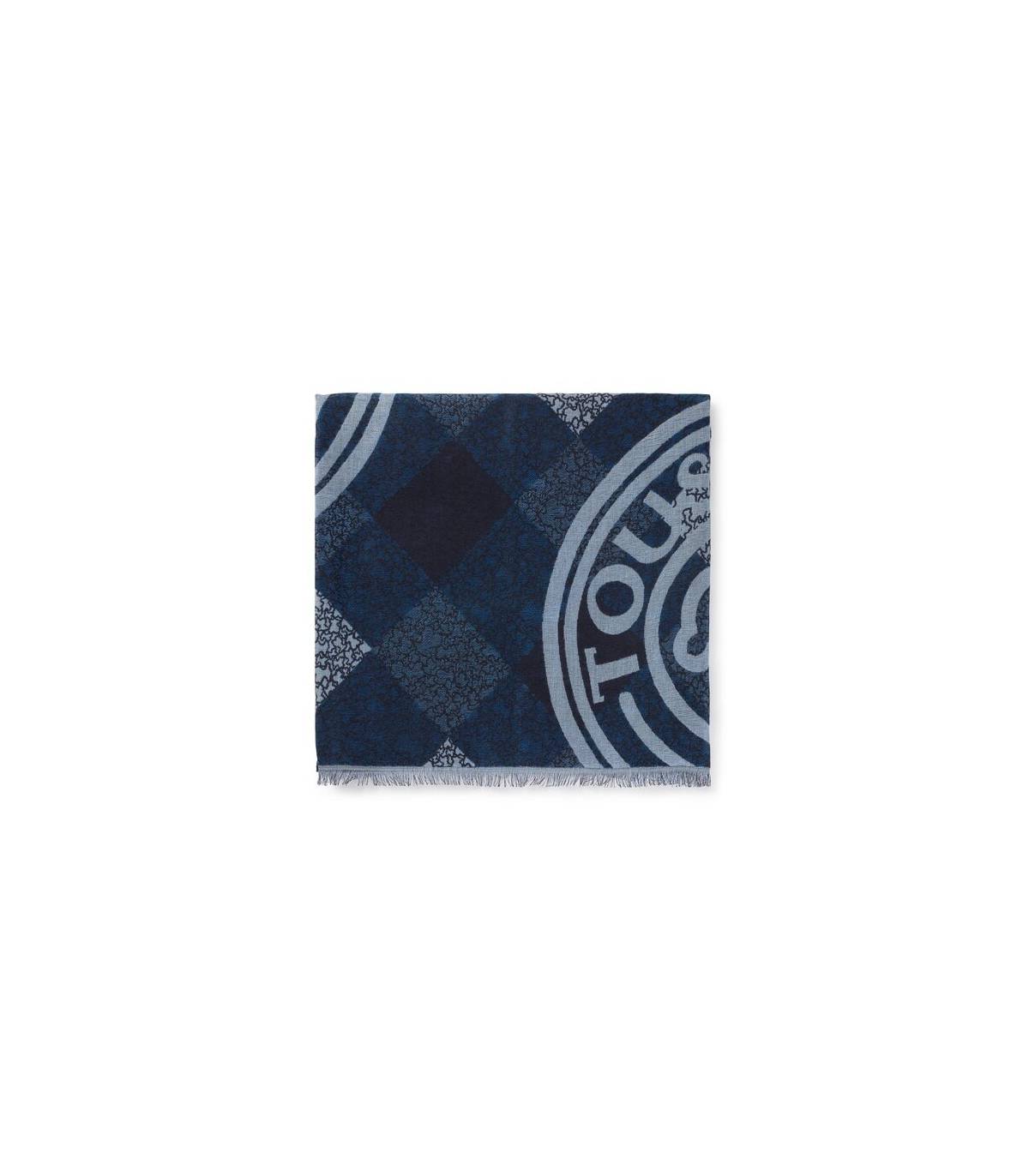 Foulard Tous Kaos Mini Stamp de jacquard azul - Lebrijoya
