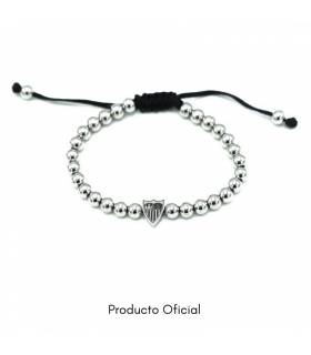 Pulsera Oficial Sevilla Acero Y Macramé