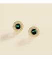 Pendientes Agatha París de clip verde esmeralda
