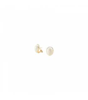 Pendientes Agatha Paris Baño Oro y Esmalte Marfil