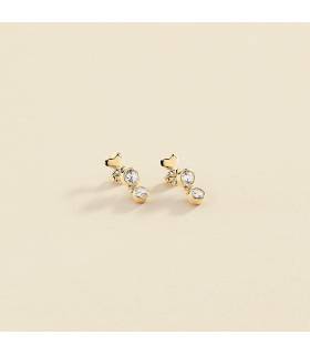Pendientes Agatha París con Dos Circonitas XXL