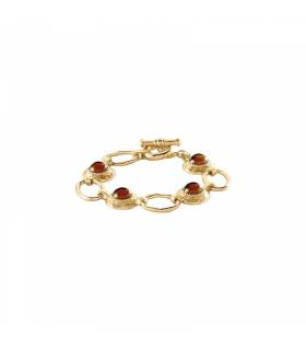 Pulsera Cadena Agatha Paris Baño Oro y Cabujones Ámbar