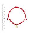 Pulsera de 7 Nudos Hilo Rojo Herradura Oro 18K