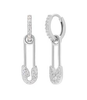 Pendientes Marea Mujer Plata Circonitas Imperdibles