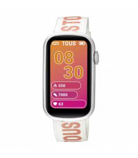 Reloj smartwatch con correa de nylon y correa de silicona rosa T-Band