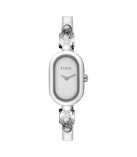 Reloj analógico con brazalete de acero y cristal de roca TOUS Color