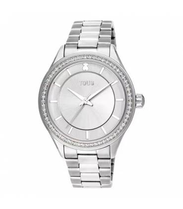 Reloj analógico T-Shine de acero con zirconias cúbicas