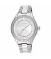 Reloj analógico T-Shine de acero con zirconias cúbicas