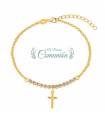 Pulsera de plata chapada con circonitas