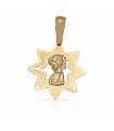 Medalla Oro 18k Virgen Niña Estrella