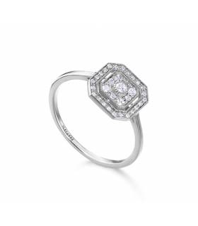 Anillo Oro Blanco Octo Diamantes