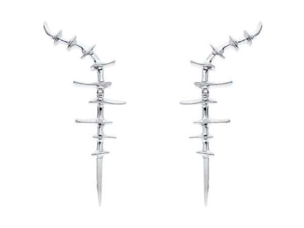 Pendientes Vertebral Plata rodio