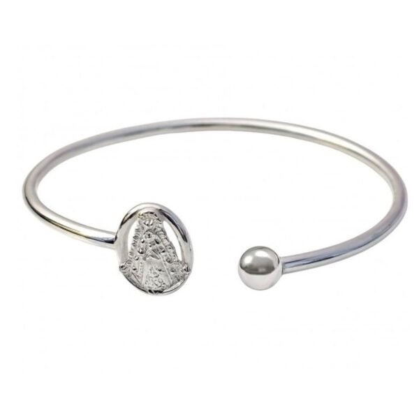 Pulsera Rígida Virgen Del Rocío Y Bola en Lebrijoya