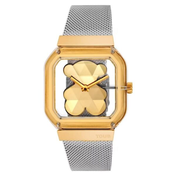 Reloj Tous Bicolor Dorado Transparente 