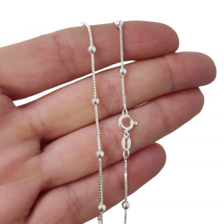 Cadena Plata Bolas