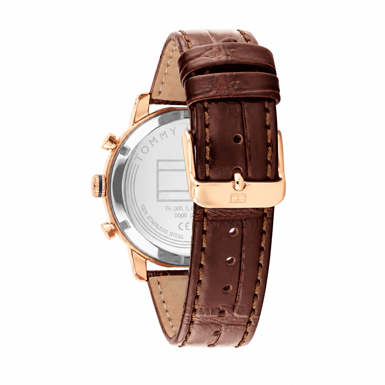 Reloj Tommy Hilfiger Piel Marrón Esfera Azul, vista 3
