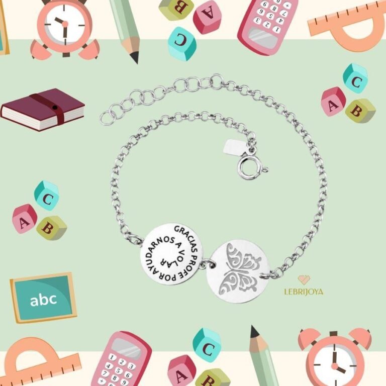 Pulsera Plata Gracias Profe