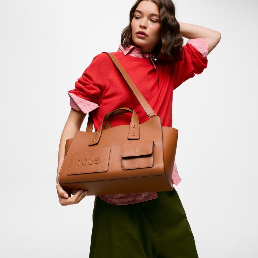 Bolso Bowling Mediano TOUS Back to Basics Camel