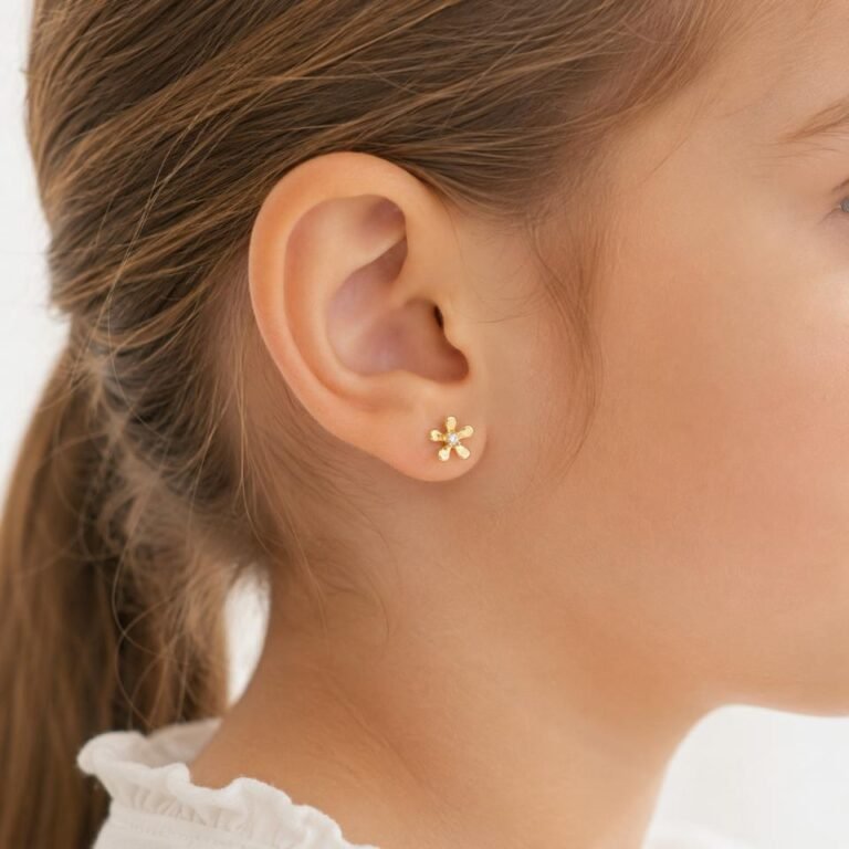 Pendientes Niña Oro 18K
