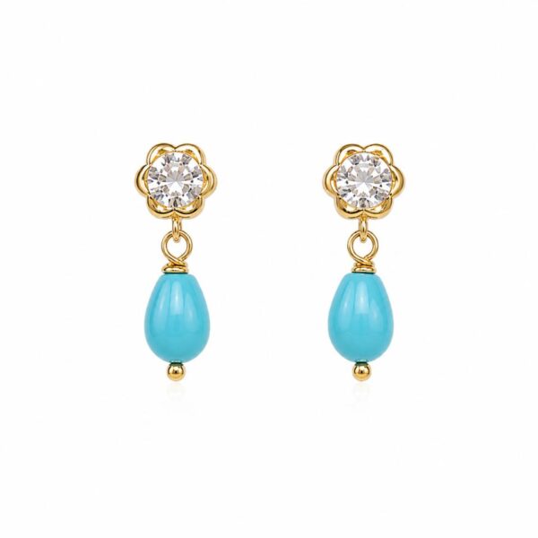 Pendientes Oro 18K Turquesa 