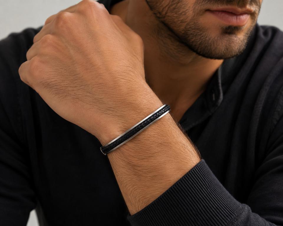 Pulsera Lotus Style Silent Impact Negra