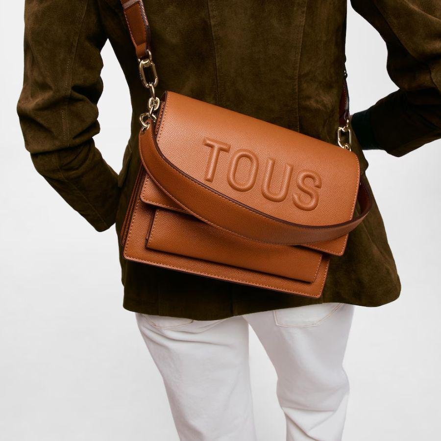 Bolso bandolera mediano camel Audree TOUS Brenda, vista 3
