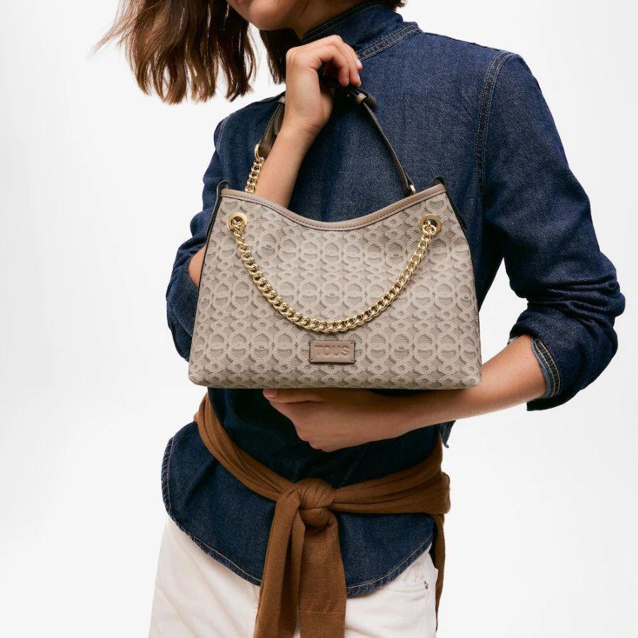 Bolso bandolera mediano topo oscuro TOUS Infinity, vista 4