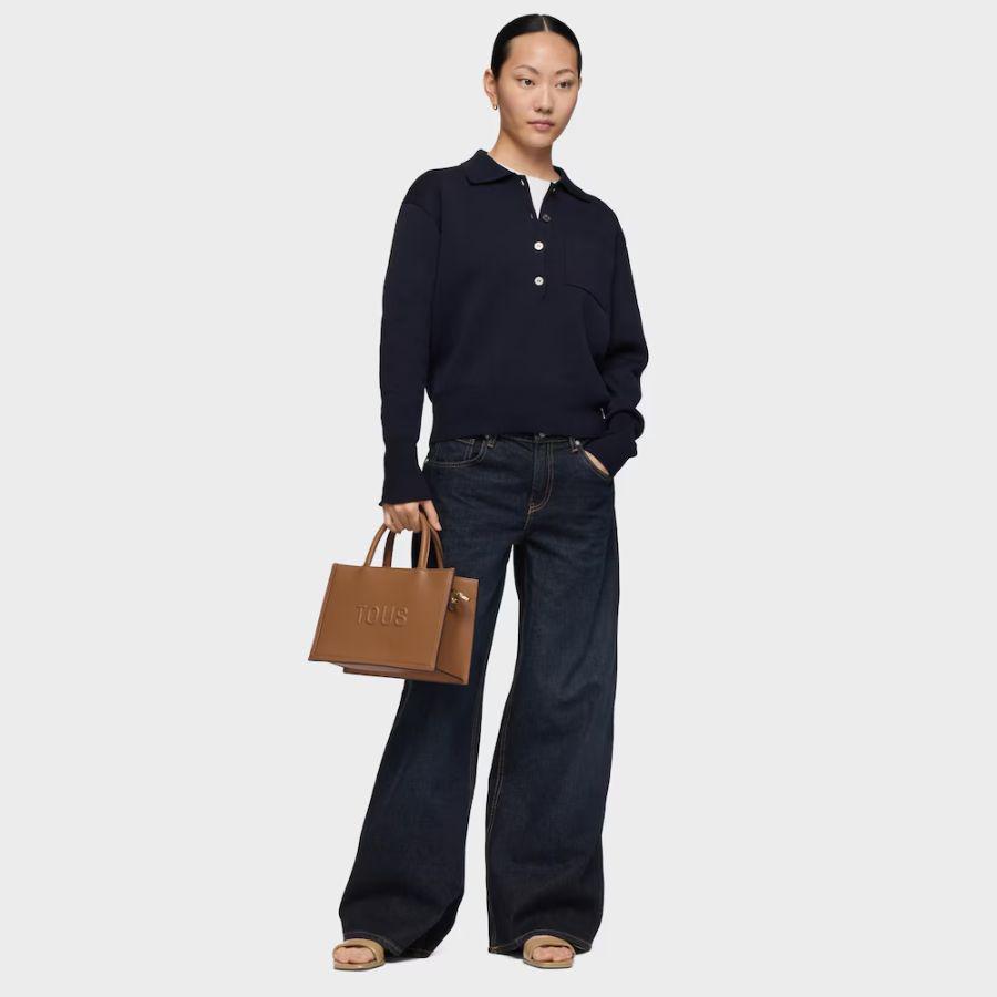 Bolso shopper mediano Amaya TOUS Brenda camel
