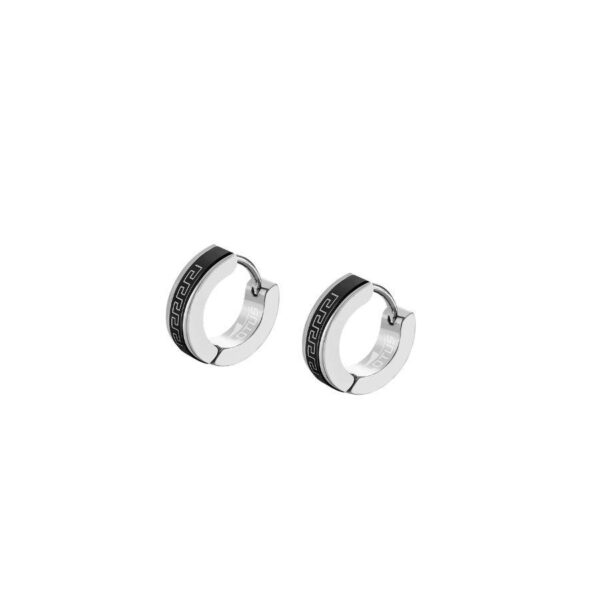 Aros Lotus Acero Esmalte Negro