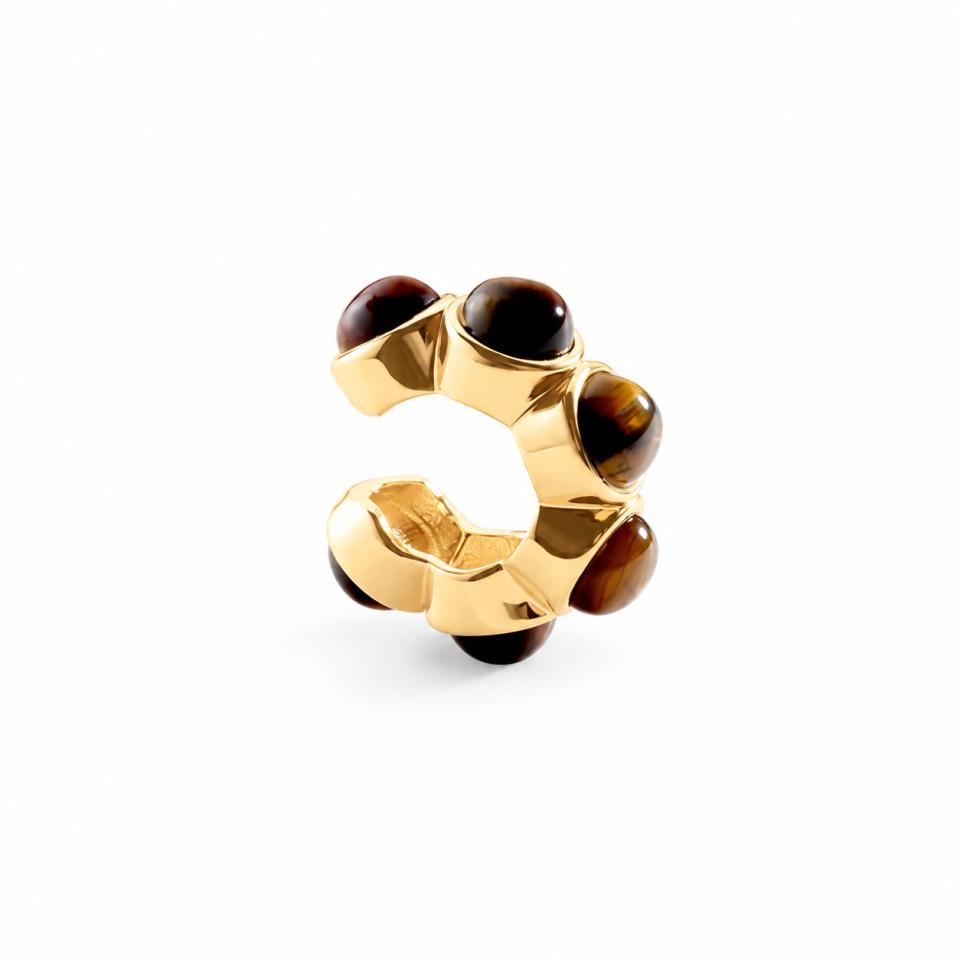 Ear Cuff Agatha Paris Dorado Con Piedras Naturales