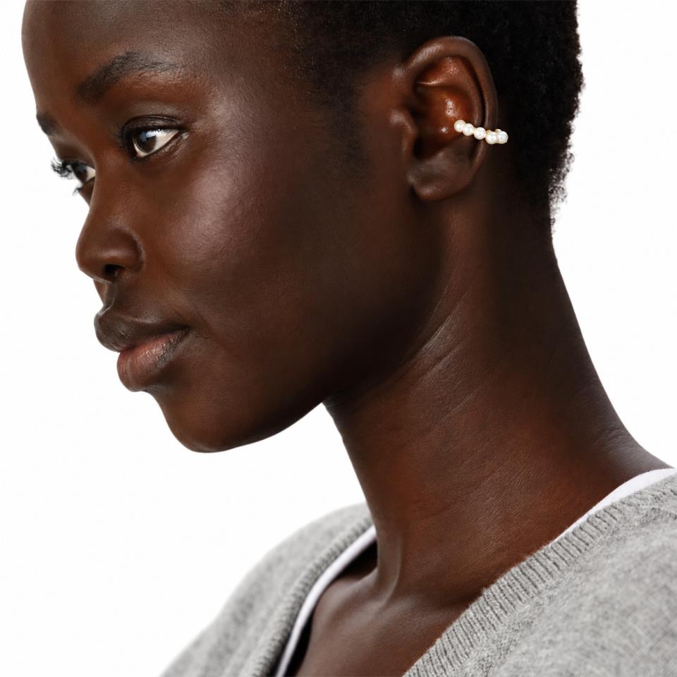 Ear cuff Agatha Paris Dorado Con Perla Blanca