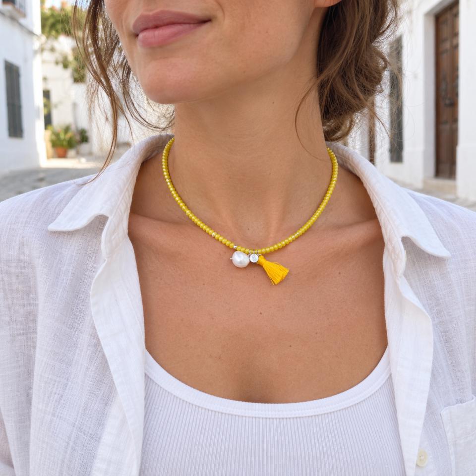 Pulsera collar Zen Amarilla Marina García