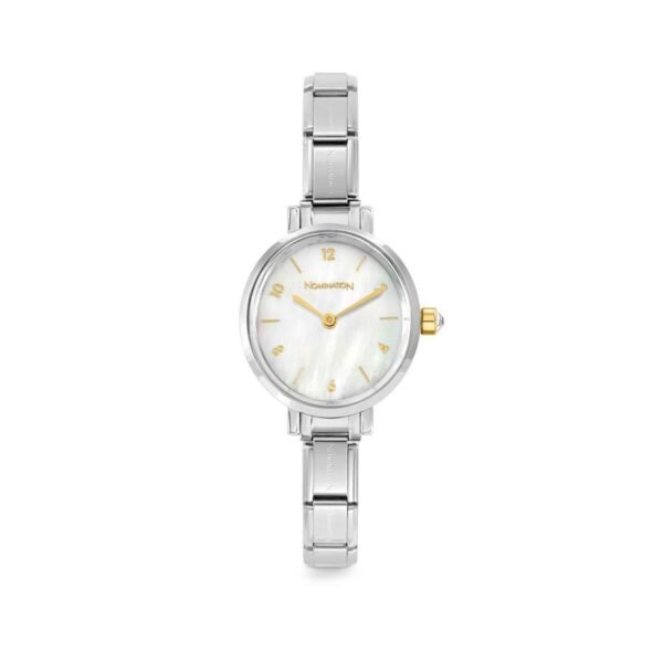 Reloj Nomination Time Oval Acero Esfera Madreperla